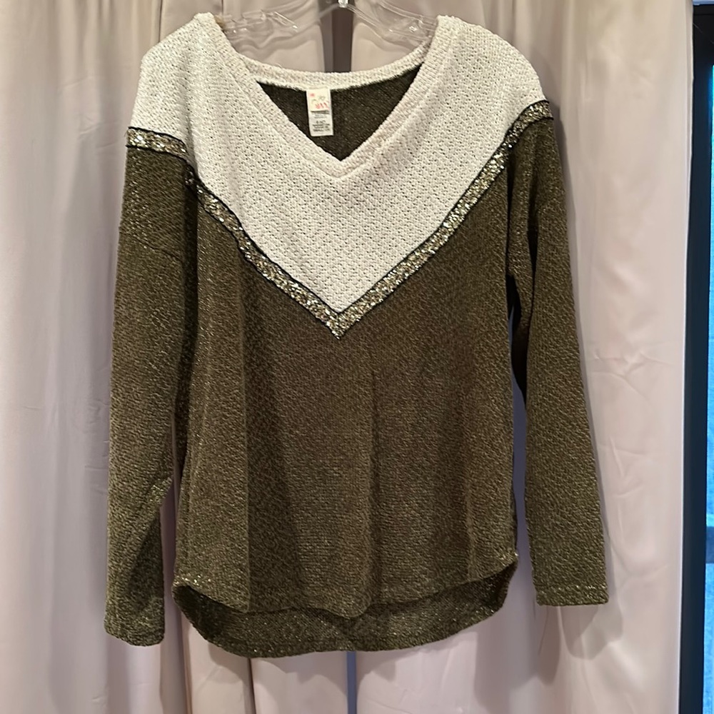 7th Ray Green Sequin Sweater